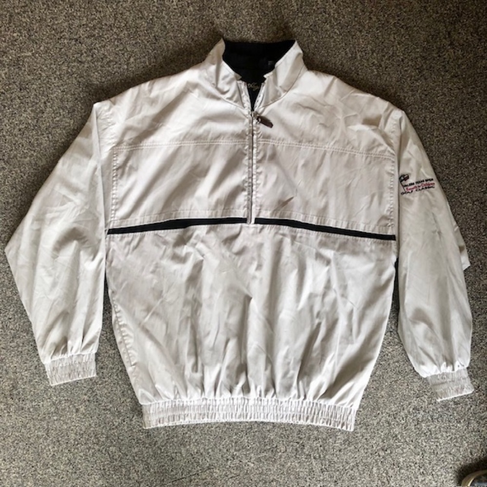 Ben Hogan Men's Off- White windbreaker With Black interior size XL